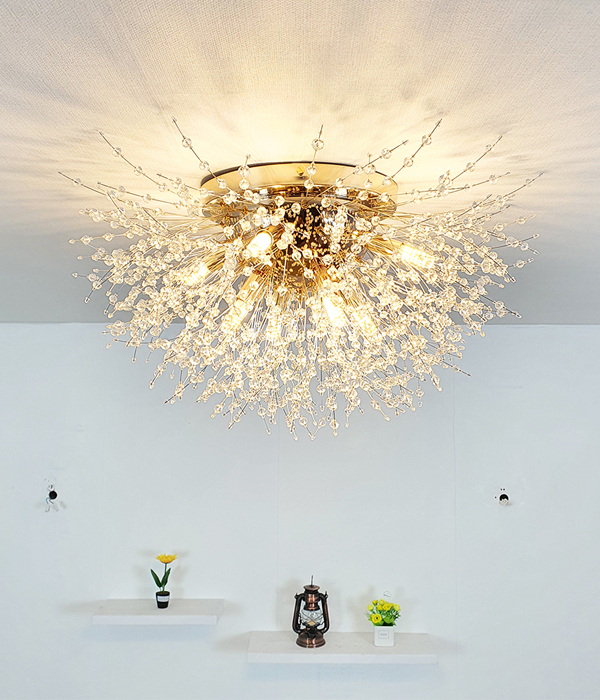 나르샤 8등 LED 방등, 천정등, 직부등, 무드조명 / 골드 (LED전구 포함)