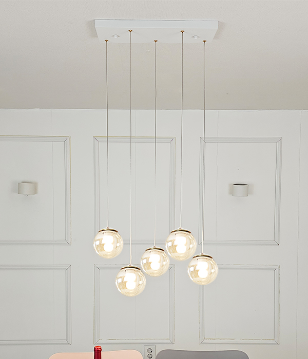 에그레 2줄 5등 식탁전등 LED식탁등